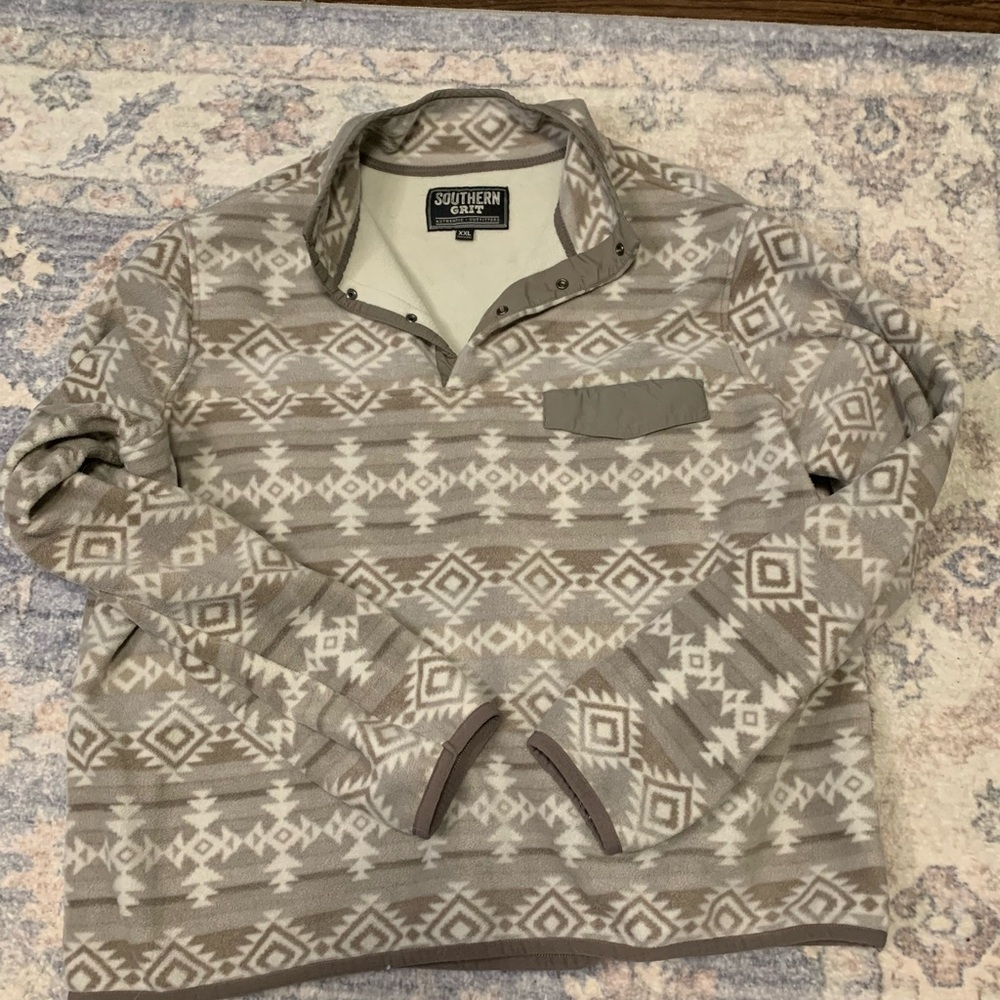 Men's Patterned Sweater - Gray